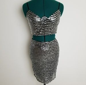 Charlotte russe sequin cocktail dress size small